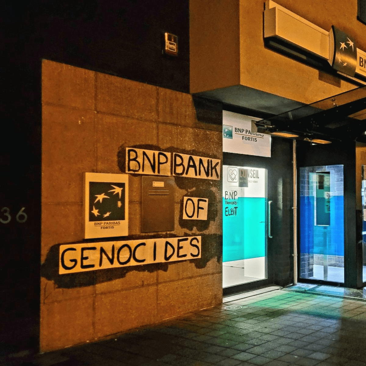 Une action pour dénoncer le rôle de BNP dans la colonisation de la&nbsp;Palestine