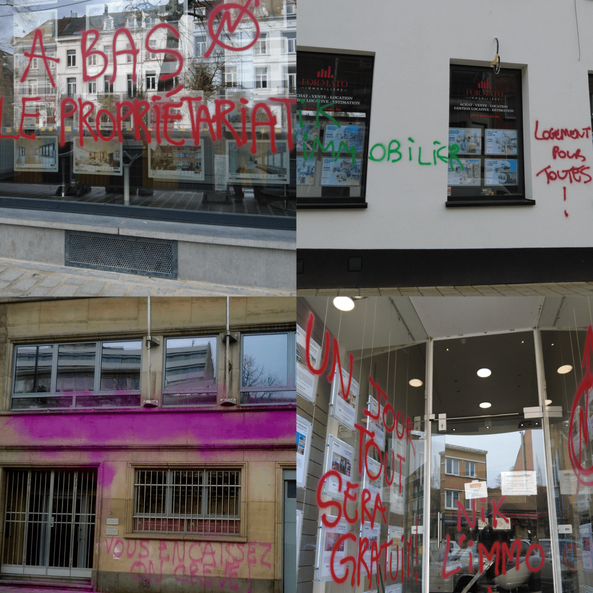 ​​​​​​​Journée du droit au logement : peinture et sabotage 