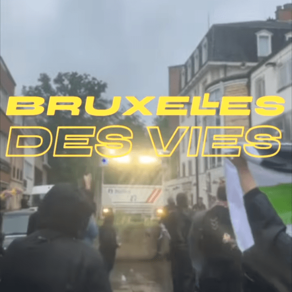 BRUXELLES DES VIES : LA POLICE RÉPRIME LA MANIFESTATION POUR LA PALESTINE FACE À L’AMBASSADE ISRAÉLIENNE&nbsp;