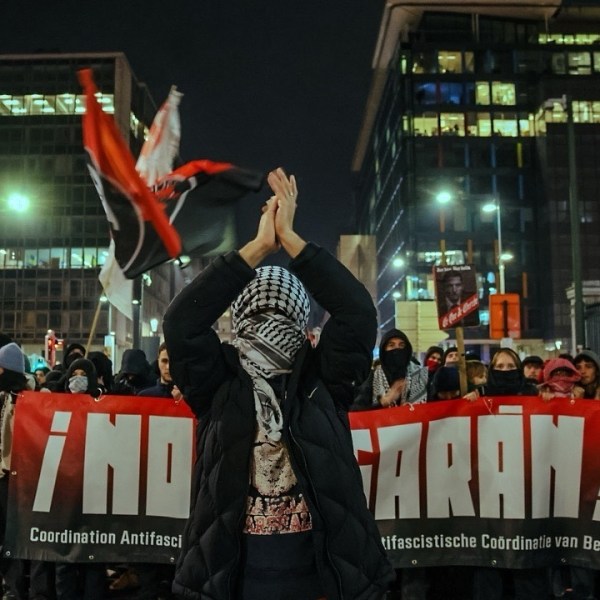 Rassemblement et manifestation sauvage contre la venue de Jordan Bardella à&nbsp;Bruxelles