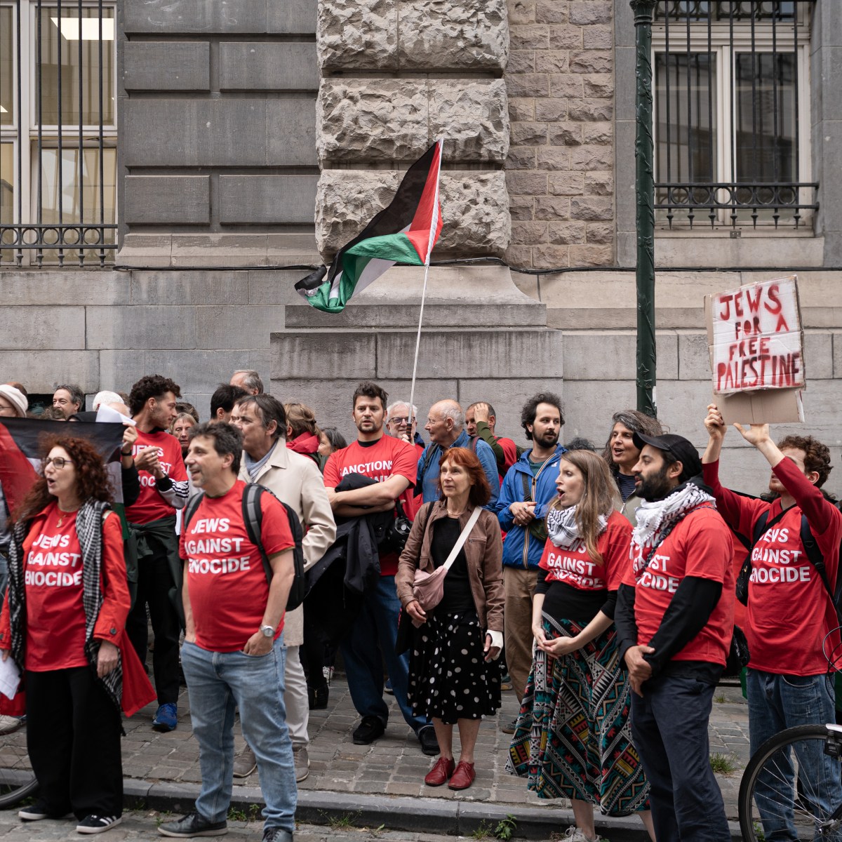 Action du bloc juif à Bruxelles contre le génocide à&nbsp;Gaza
