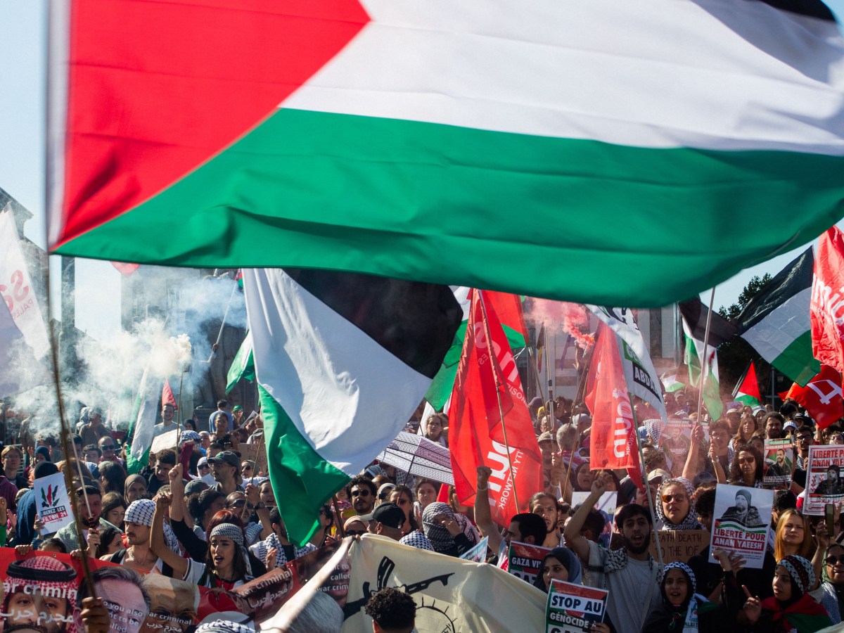 Retour photo : Marche populaire et européenne pour la libération de la Palestine à&nbsp;Bruxelles