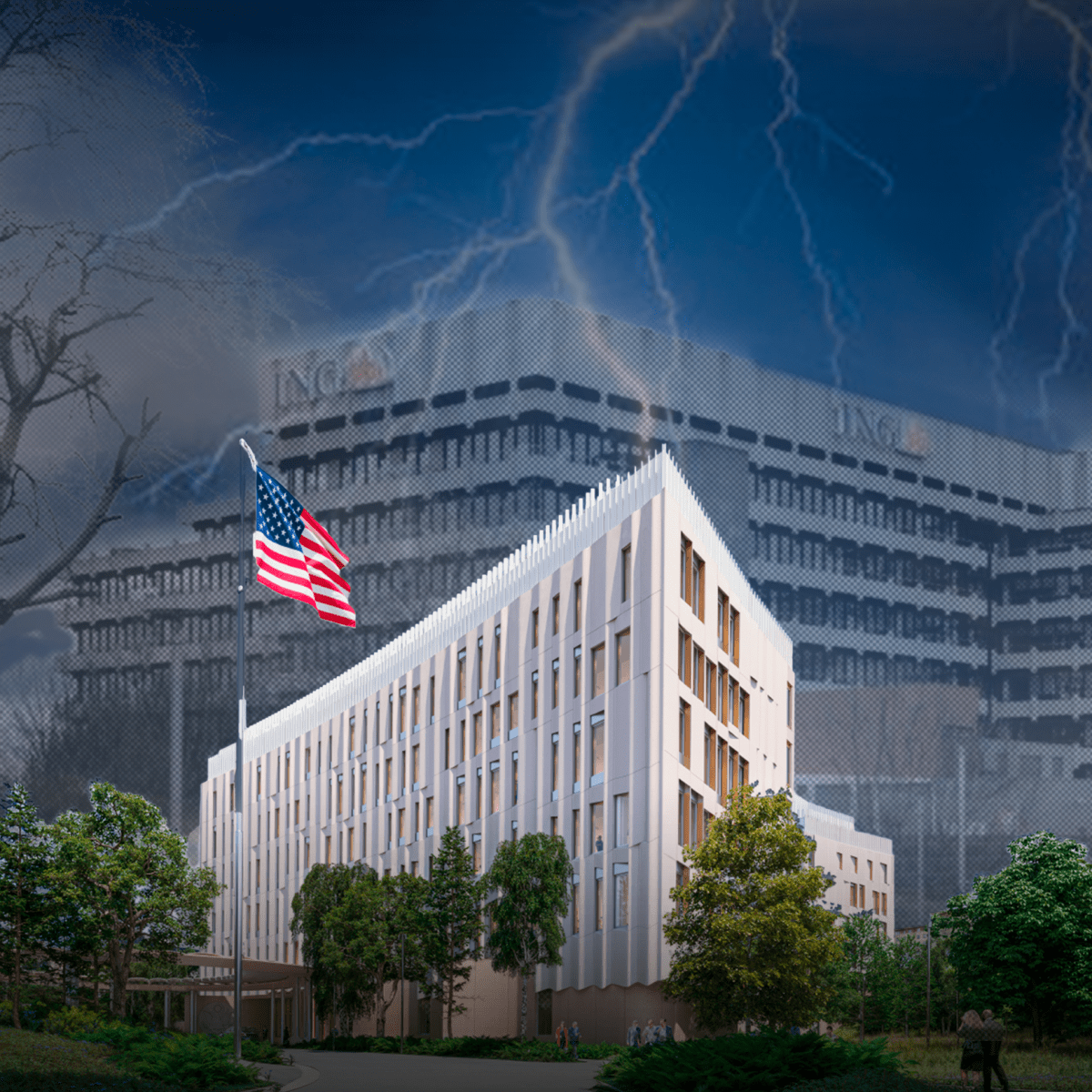 BRUXELLES  : UN SITE DÉMESURÉ POUR LA NOUVELLE AMBASSADE&nbsp;ÉTATS-UNIENNE