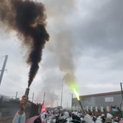 CODE ROUGE : ACTION CONTRE L&rsquo;EMPIRE LOGISTIQUE COMPLICE DU GÉNOCIDE ET DE LA COLONISATION DE LA PALESTINE&nbsp;(vidéo)